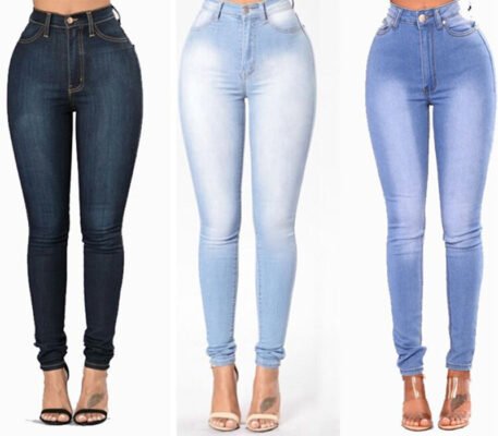 women slim stretch denim leggings s grey