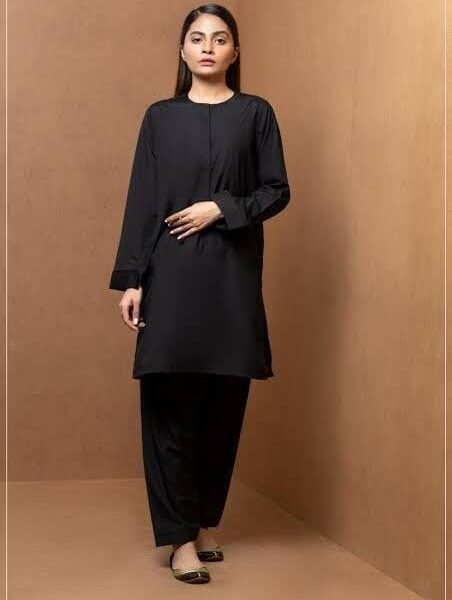 Women Cotton Lawn Black Suit Summer