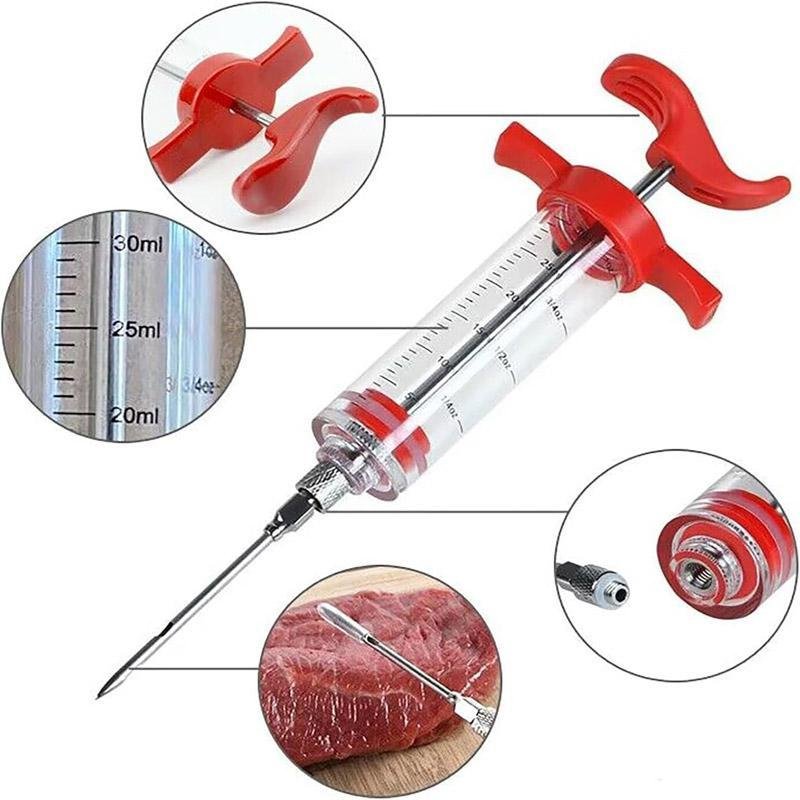 Stylish Red Injection Tool for Chicken & Turkey with 30ml Capacity - Image 8